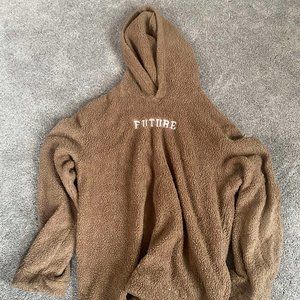 Shein Fuzzy Brown Sweatshirt
